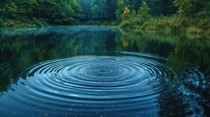 a pond with gentle ripples